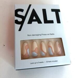 SALT Non Damaging Press On Nails Wave Beach Medium Almond